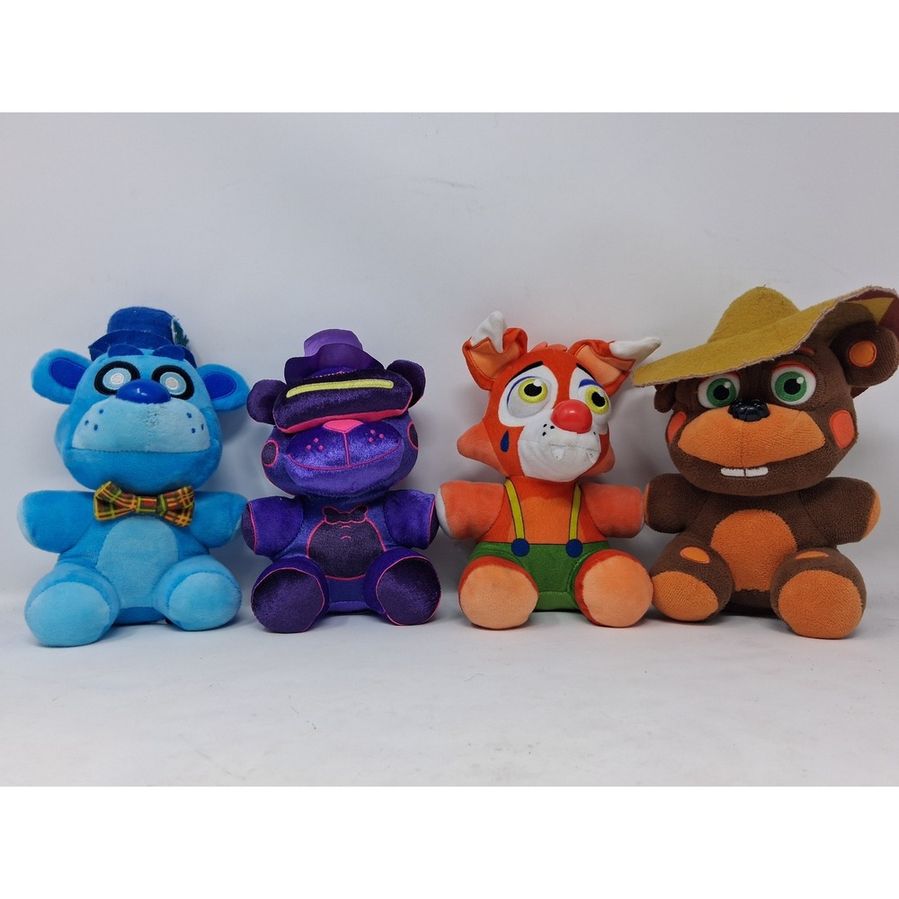 Funko FNAF Plush Set Freddy Frostbear VR Toy Freddy Clown Foxy 4pc Lot